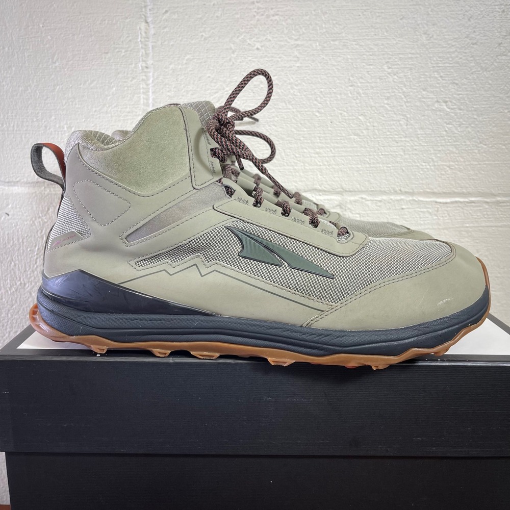 Altra Lone Peak AL0A4VQF017 Mid Khaki Green Hiking Shoes Sneaker Men's 12.5 US